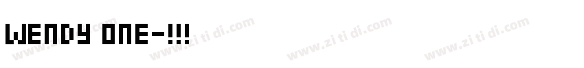 Wendy One字体转换
